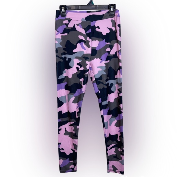 PINK CAMO LEGGINGS - Picture 1 of 7